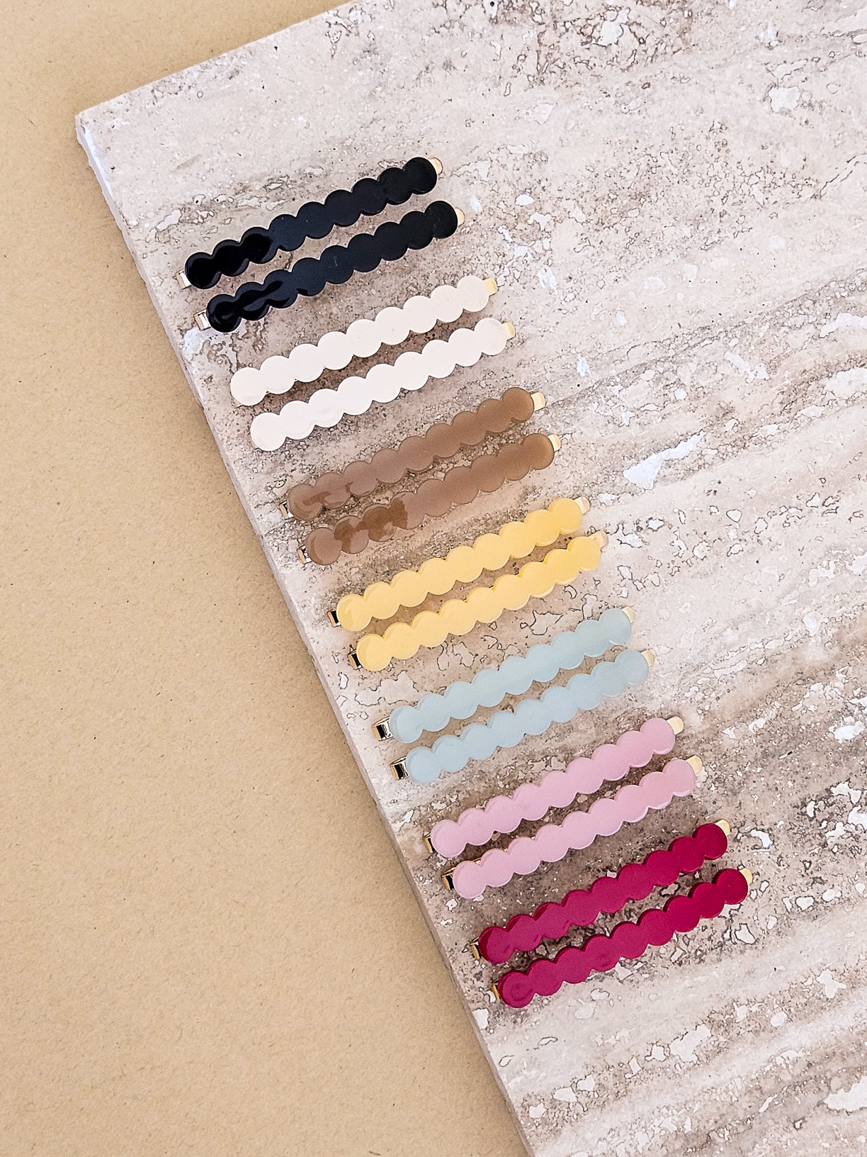 Zimi Hair Clips - Cream