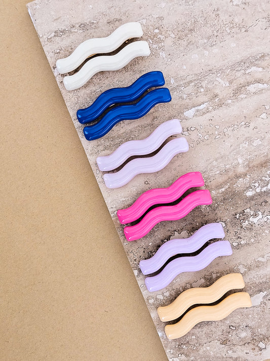 Zephyr Hair Clips - Pastel Apricot