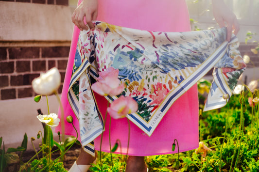 Elodie Sunny Seaside Limited Edition Silk Scarf - 89x89cm | S/S 2023-24 (NZ)