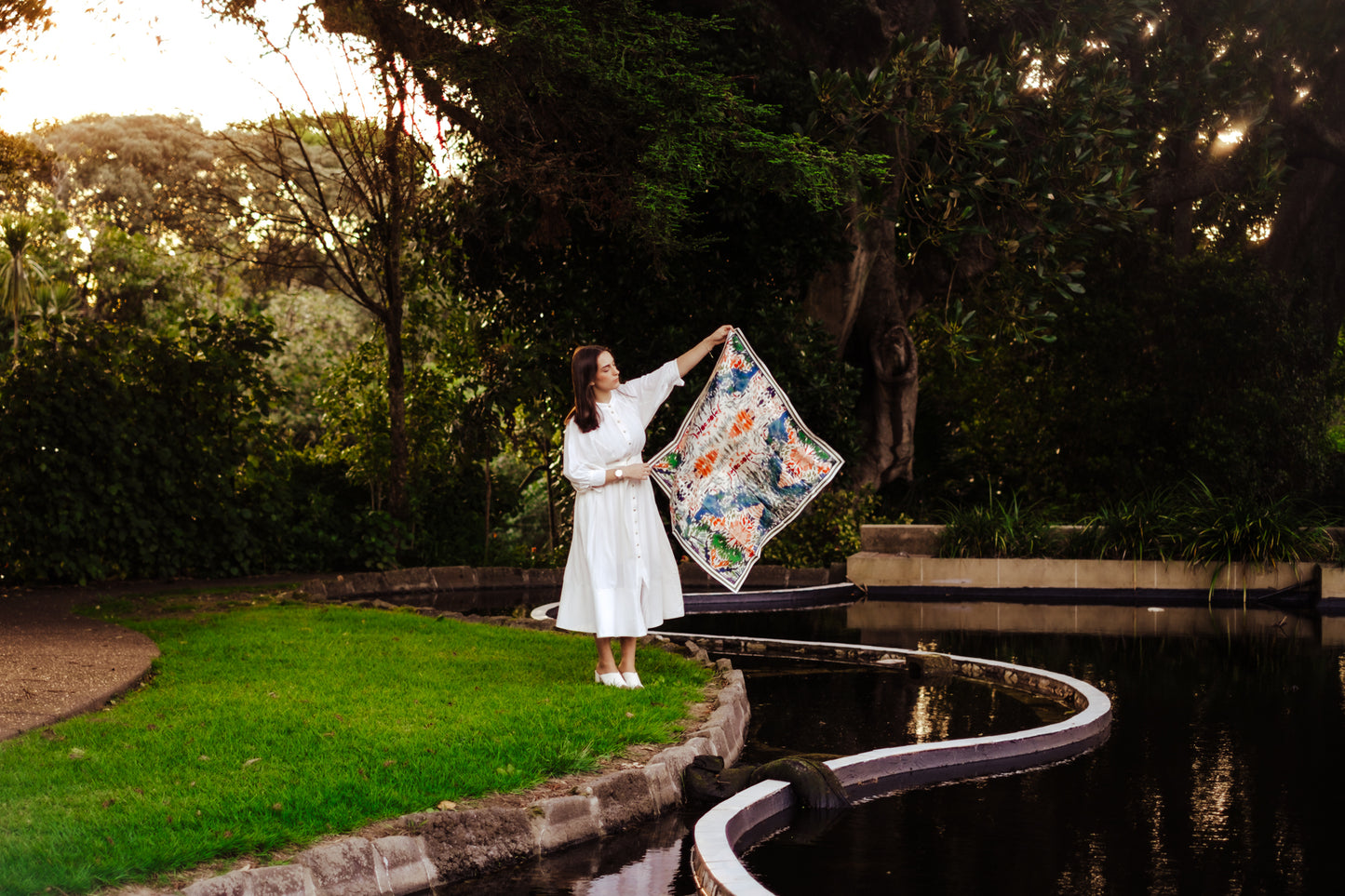 Elodie Coral Reef Limited Edition Silk Scarf - 89x89cm | S/S 2023-24 (NZ)
