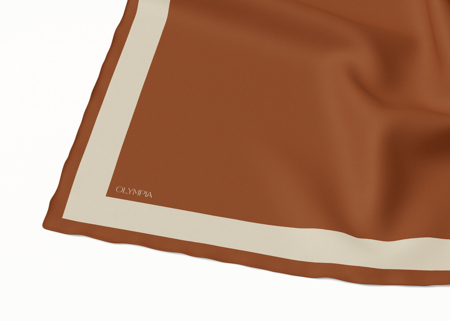 Imelda Amber/Hessian Scarf - 89x89cm Silk Twill