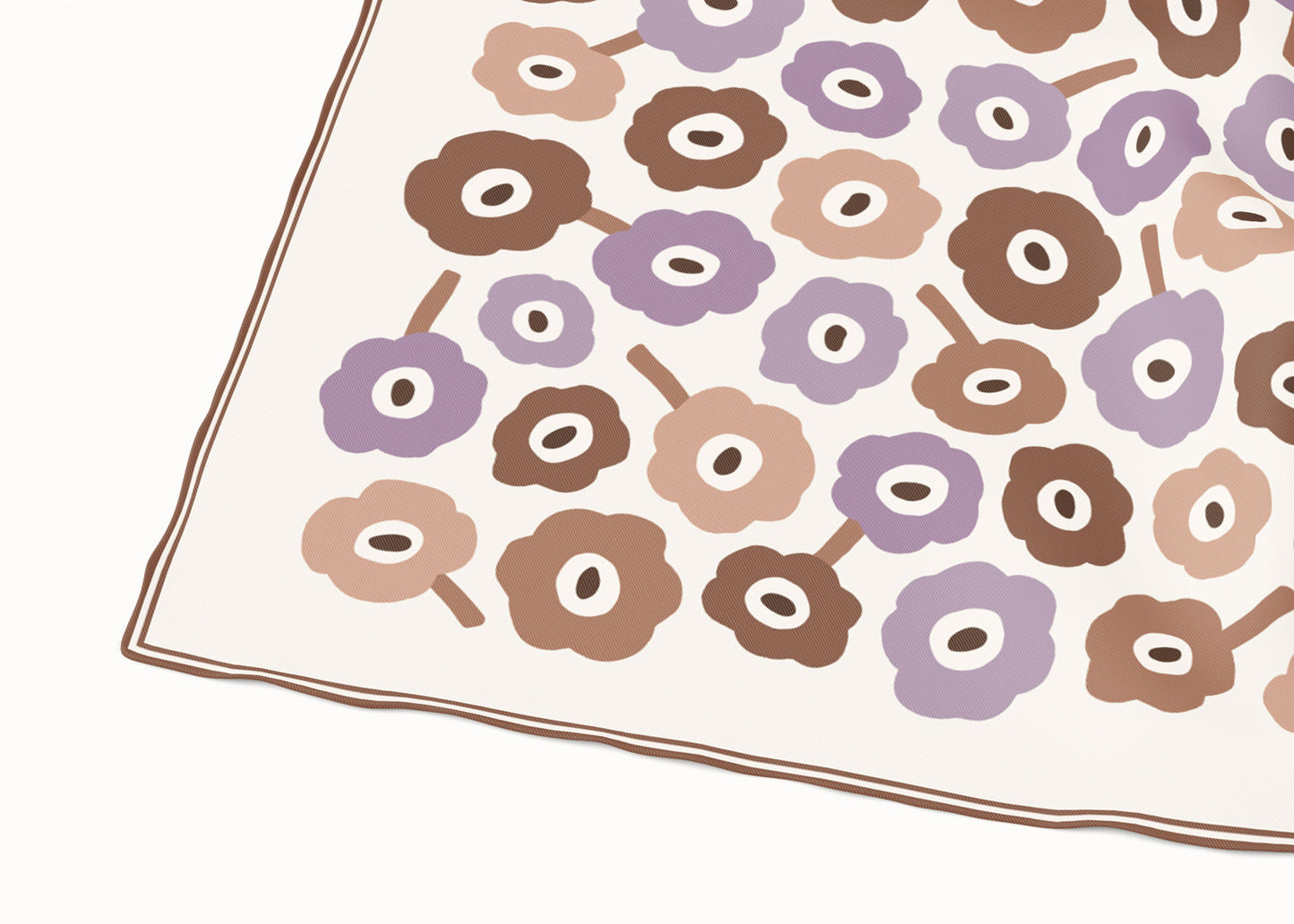 Amelie Toasted Lilac Scarf - 54x54cm Silk Cotton