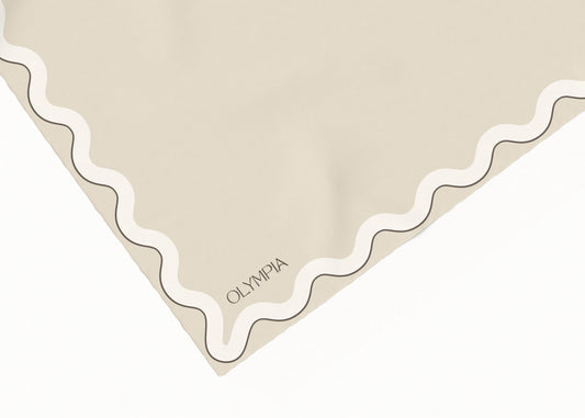 Sophie Linen/Half Ricecake Silk Cotton Scarf - 64x64cm