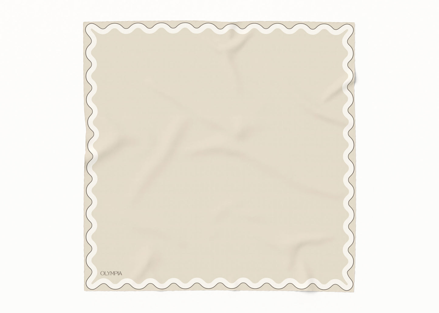 Sophie Linen/Half Ricecake Silk Cotton Scarf - 64x64cm