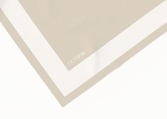 Imelda Oat/Half Ricecake Silk Cotton Scarf - 64x64cm