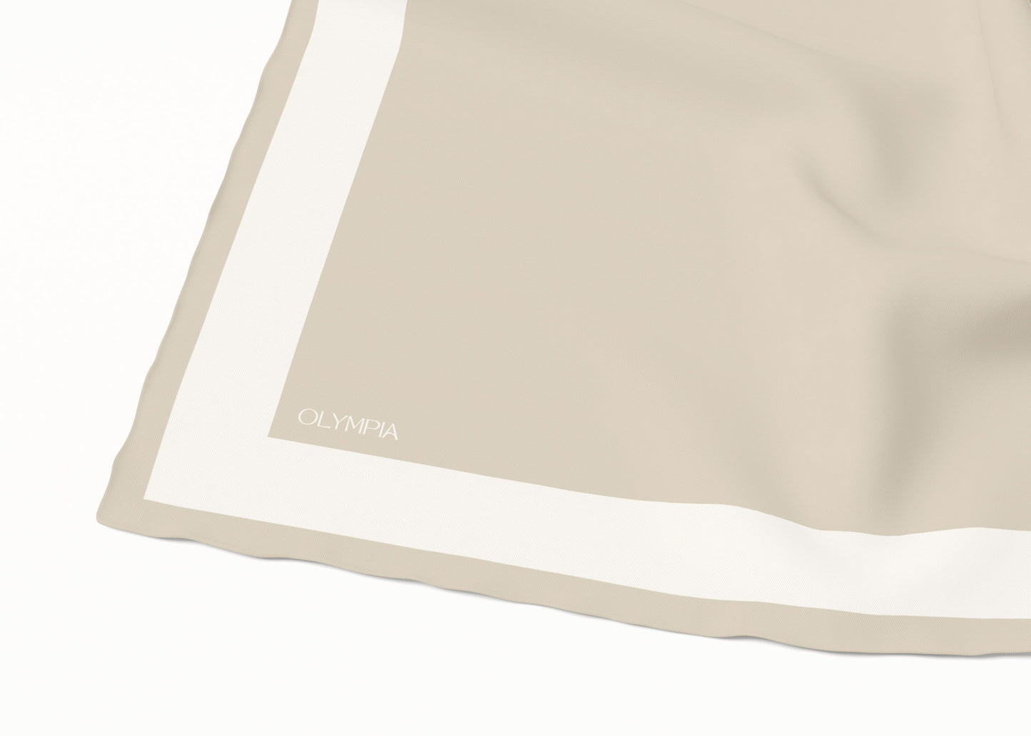Imelda Oat/Half Ricecake Silk Cotton Scarf - 64x64cm