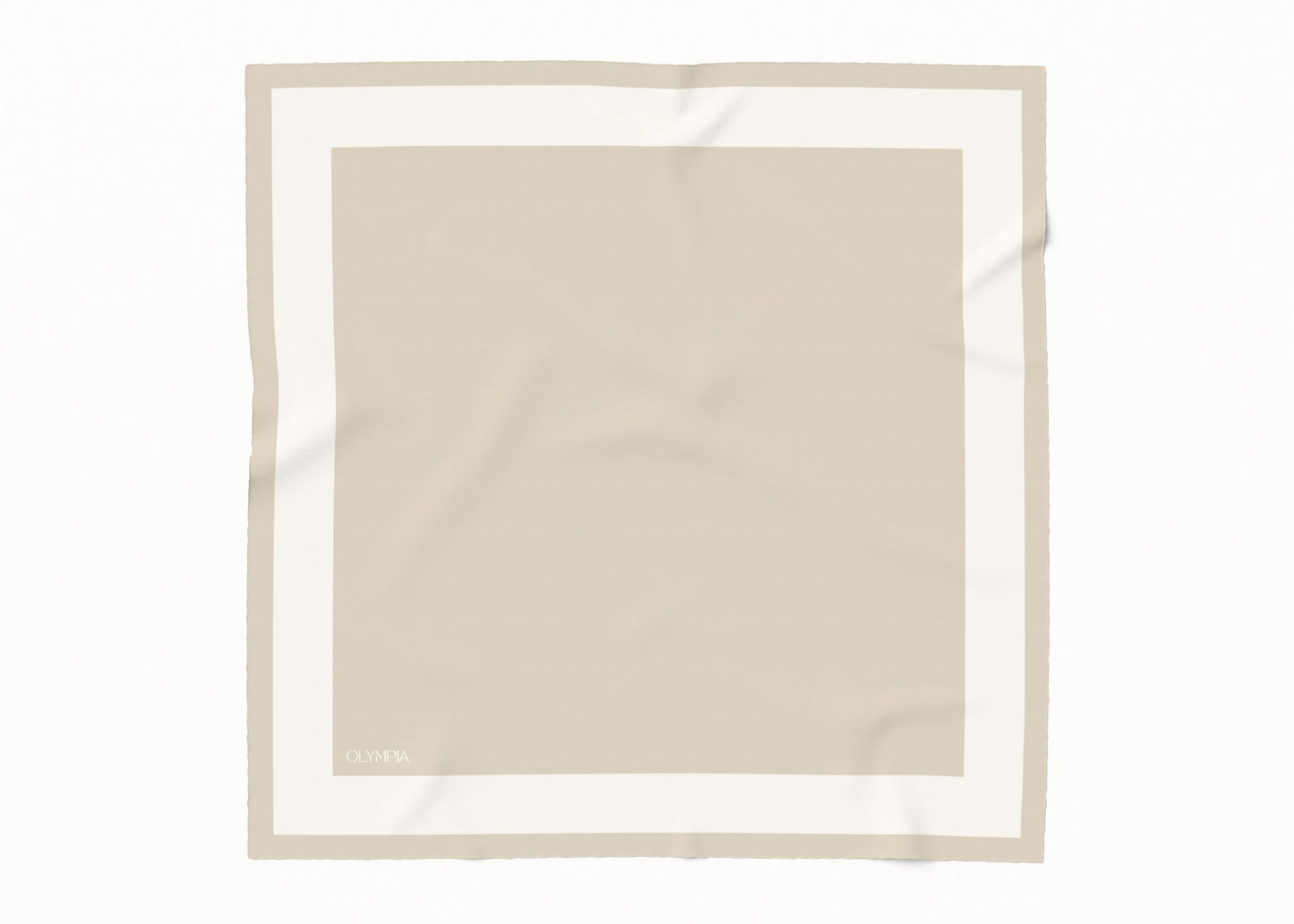 Imelda Oat/Half Ricecake Silk Cotton Scarf - 64x64cm