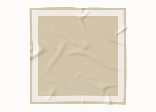 Imelda Oat/Half Ricecake Scarf - 89x89cm Silk Twill - Imperfect