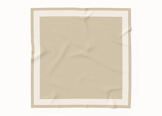 Imelda Oat/Half Ricecake Scarf - 89x89cm Silk Twill - Imperfect