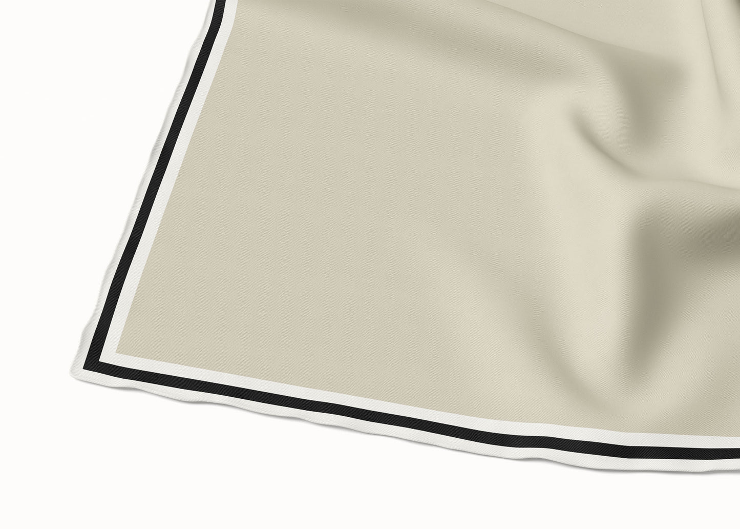 Grace Bone/Alabaster/Coal Silk Scarf - 89x89cm