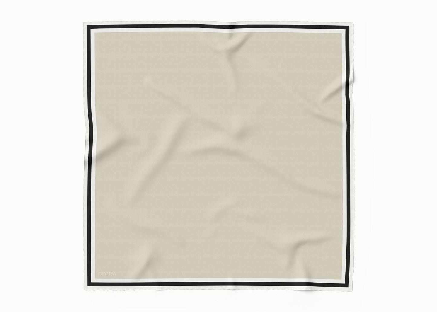 Grace Bone/Alabaster/Coal Silk Scarf - 89x89cm