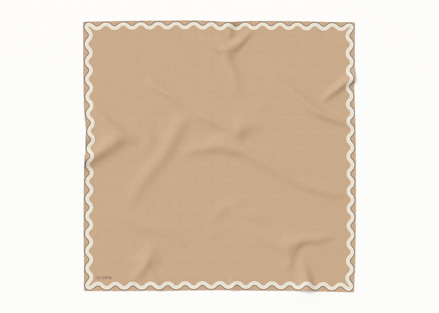 Sophie Camel Silk Scarf - 89x89cm