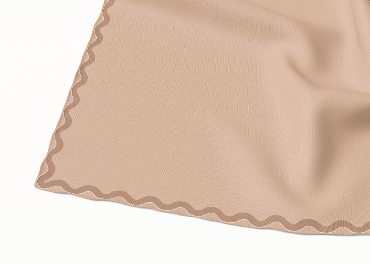 Sophie Peach Puff Silk Scarf - 89x89cm