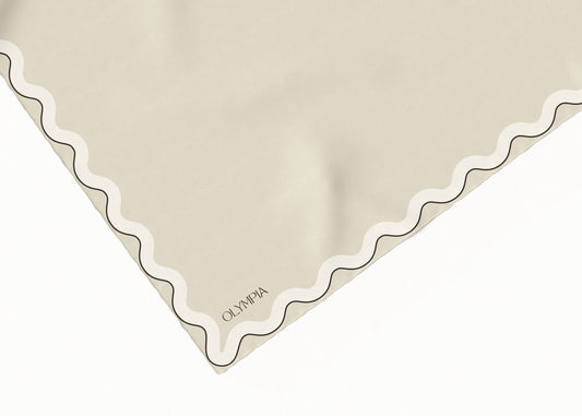 Sophie Linen/Half Ricecake Scarf - 89x89cm Silk Twill