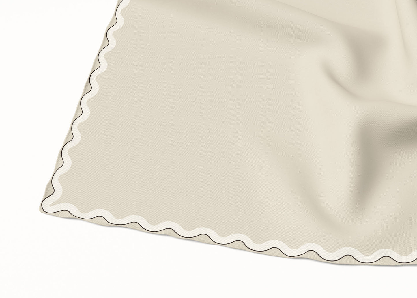 Sophie Linen/Half Ricecake Scarf - 89x89cm Silk Twill