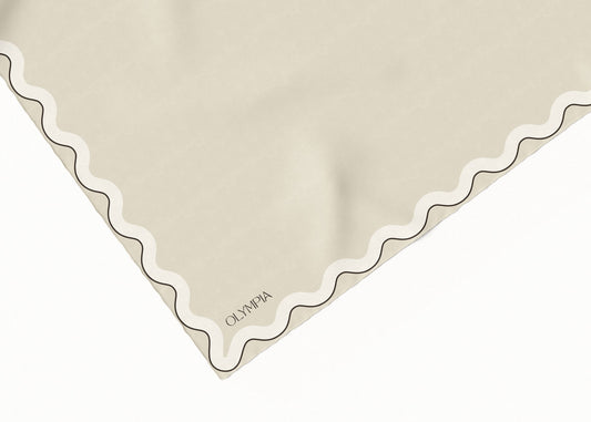 Sophie Linen/Half Ricecake Scarf - 89x89cm Silk Twill - Imperfect