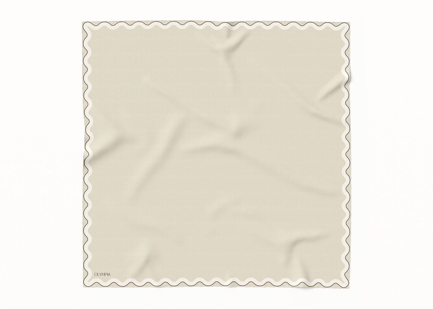Sophie Linen/Half Ricecake Scarf - 89x89cm Silk Twill