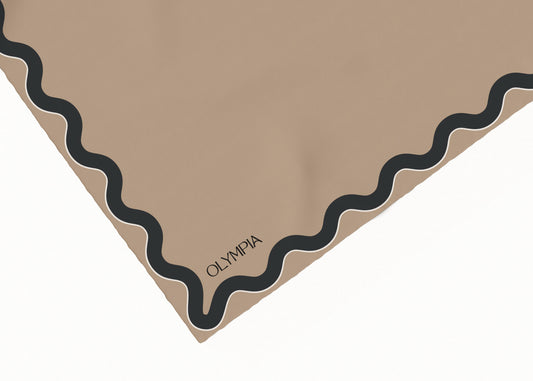 Sophie Antelope/Ebony Silk Cotton Scarf - 64x64cm - Imperfect