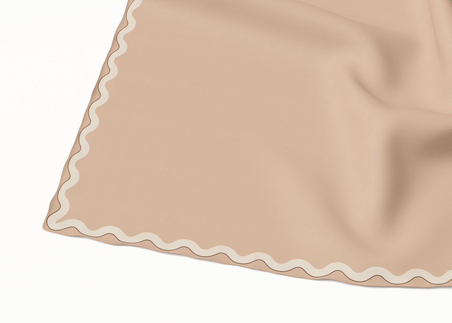 Sophie Peach Puff Silk Scarf - 89x89cm v2