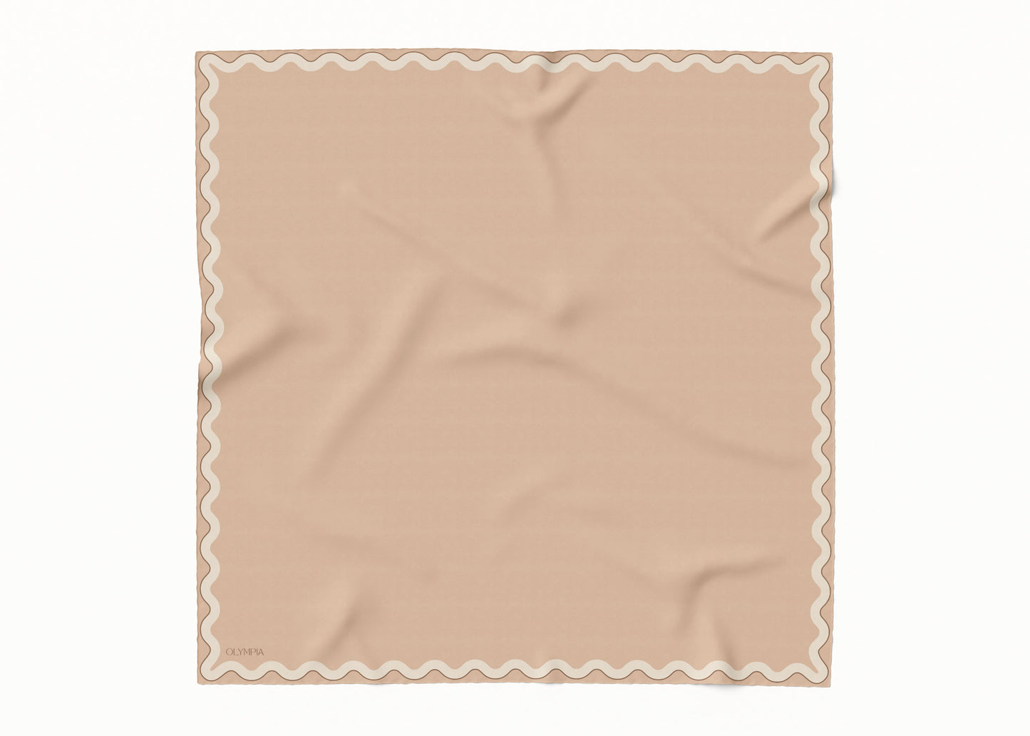 Sophie Peach Puff Silk Scarf - 89x89cm v2