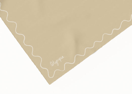 Emilia Desert Sand Scarf - 54x54cm Silk Cotton