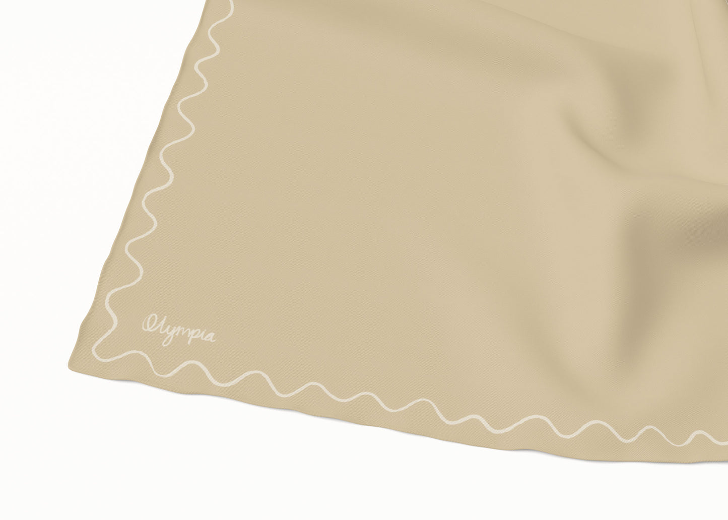 Emilia Desert Sand Scarf - 54x54cm Silk Cotton