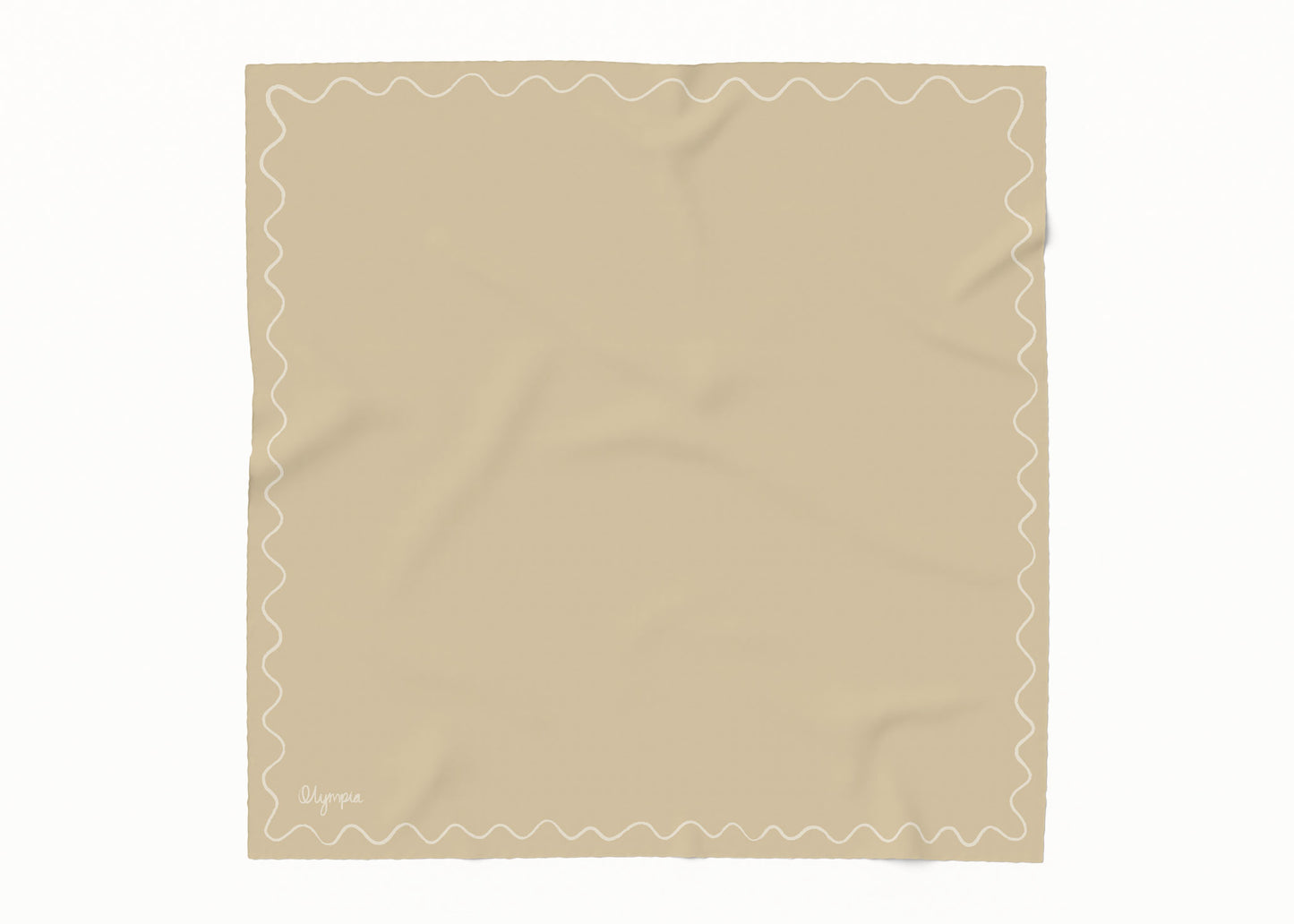 Emilia Desert Sand Scarf - 54x54cm Silk Cotton