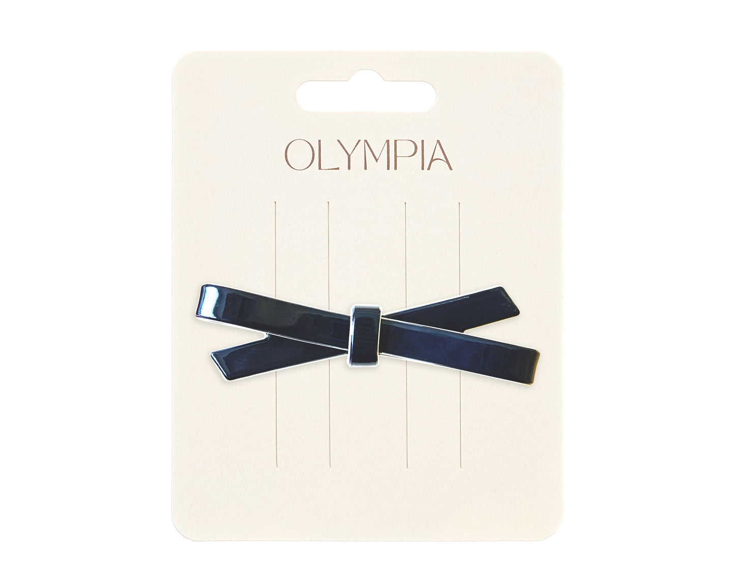 Bella Hair Clip - Navy / Cream edge - Imperfect