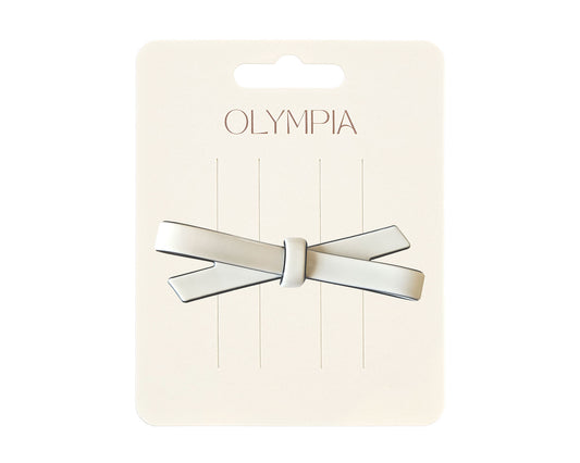 Bella Hair Clip - White / Black edge - Imperfect