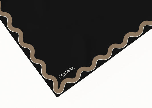 Sophie Ebony/Bronze Silk Cotton Scarf - 64x64cm