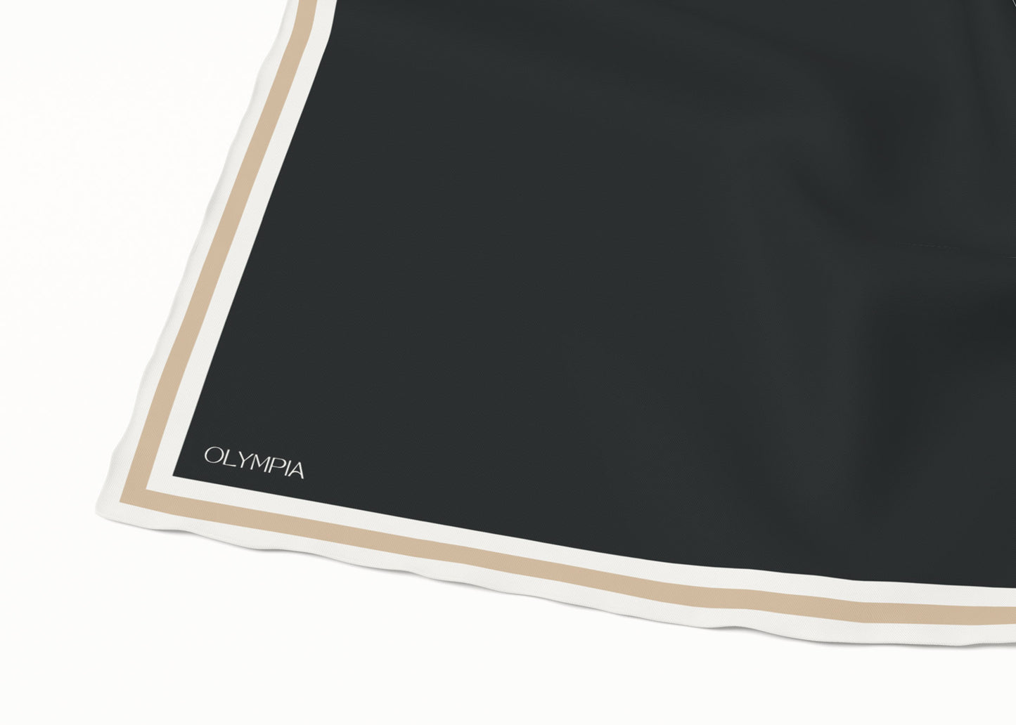 Grace Coal/Snow/Desert Silk Cotton Scarf - 64x64cm