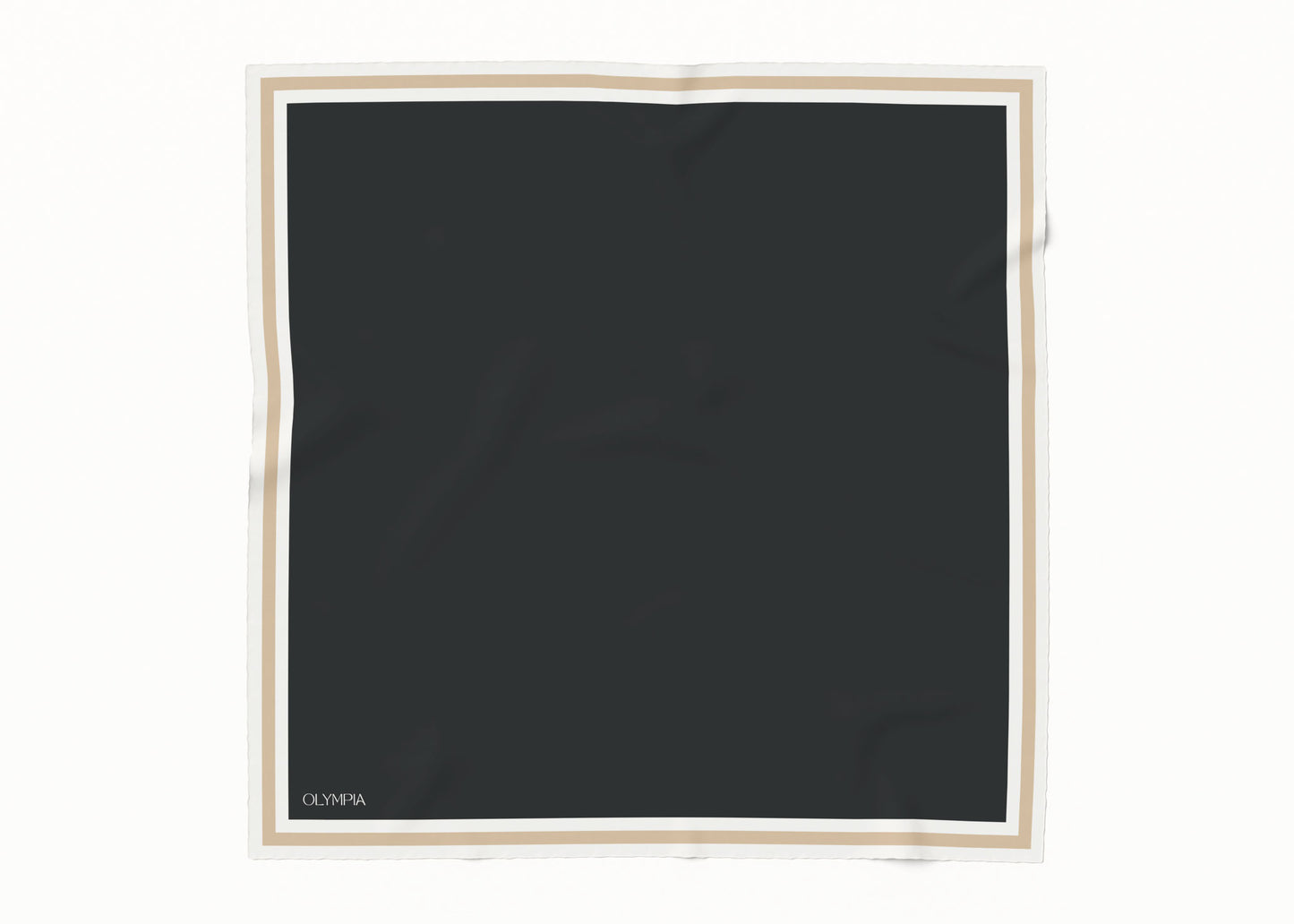 Grace Coal/Snow/Desert Silk Cotton Scarf - 64x64cm