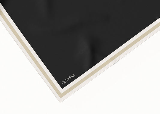 Grace Coal/Antique White/Oat Silk Scarf - 89x89cm