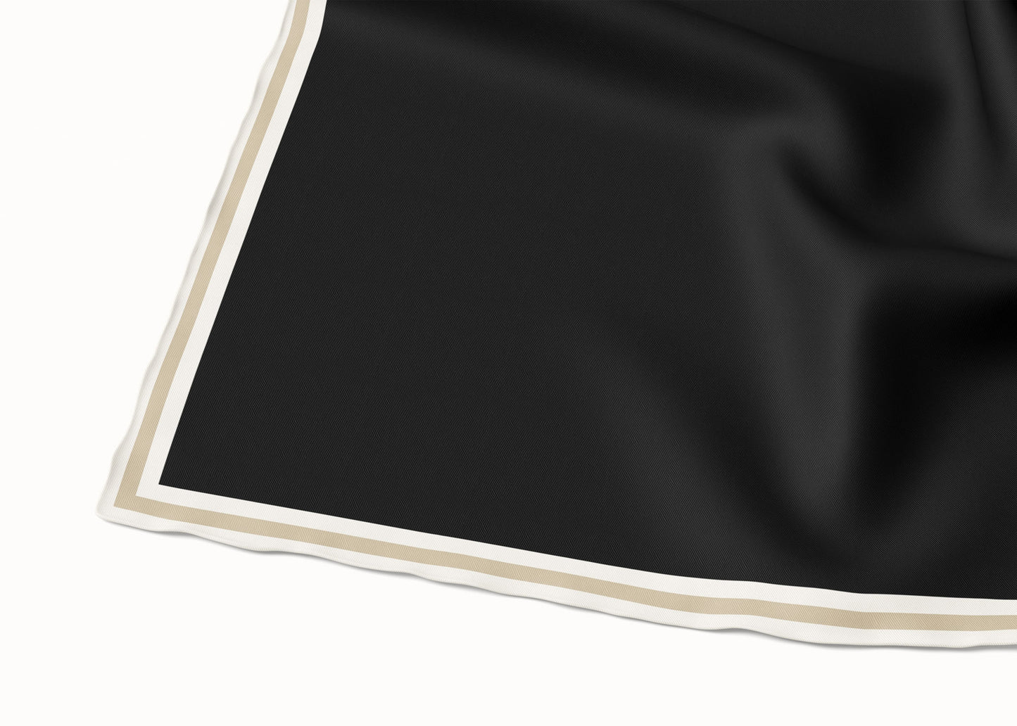 Grace Coal/Antique White/Oat Silk Scarf - 89x89cm