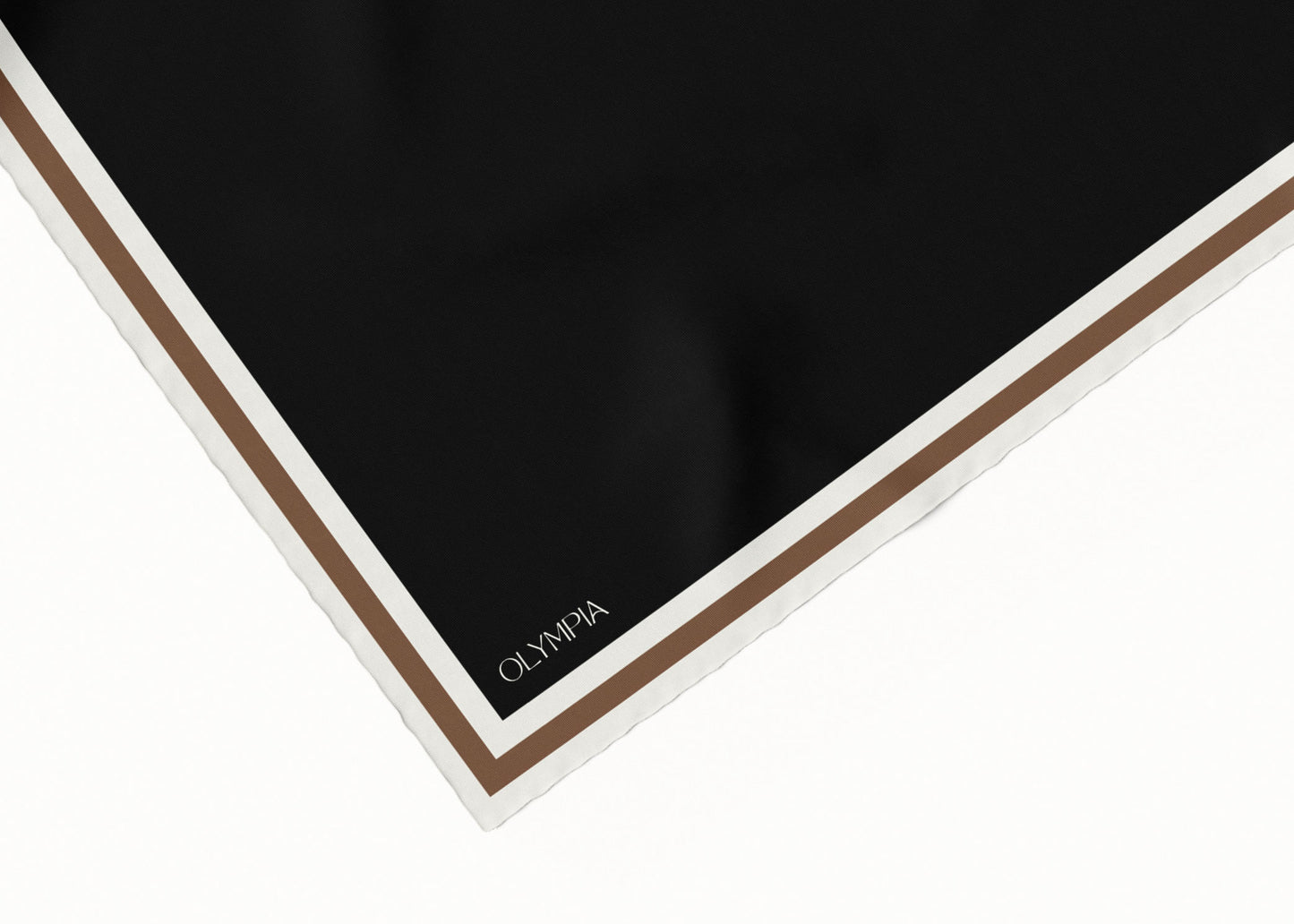 Grace Ebony/Dove/Saddle Silk Scarf - 89x89cm