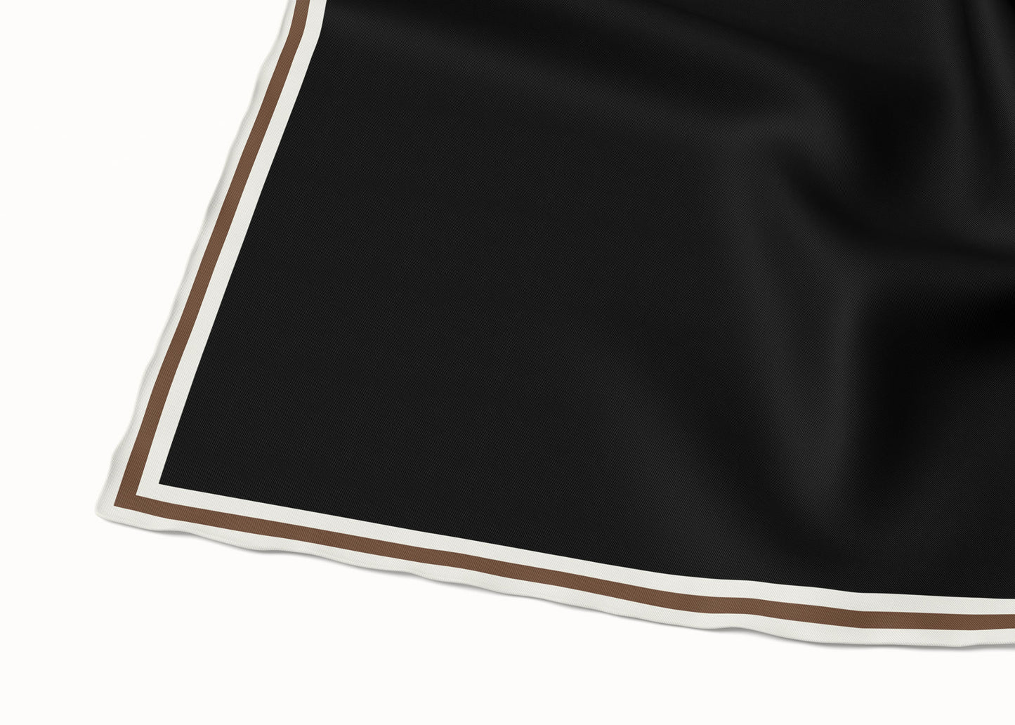 Grace Ebony/Dove/Saddle Silk Scarf - 89x89cm