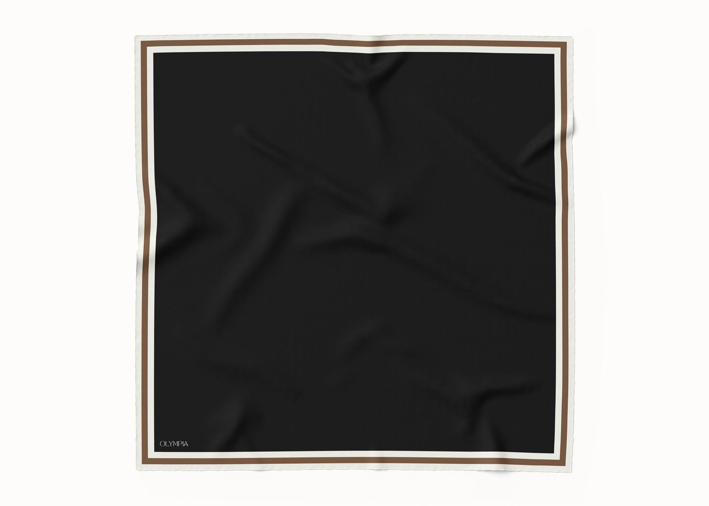 Grace Ebony/Dove/Saddle Silk Scarf - 89x89cm