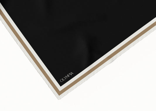 Grace Ebony/Dove/Tobacco Silk Scarf - 89x89cm