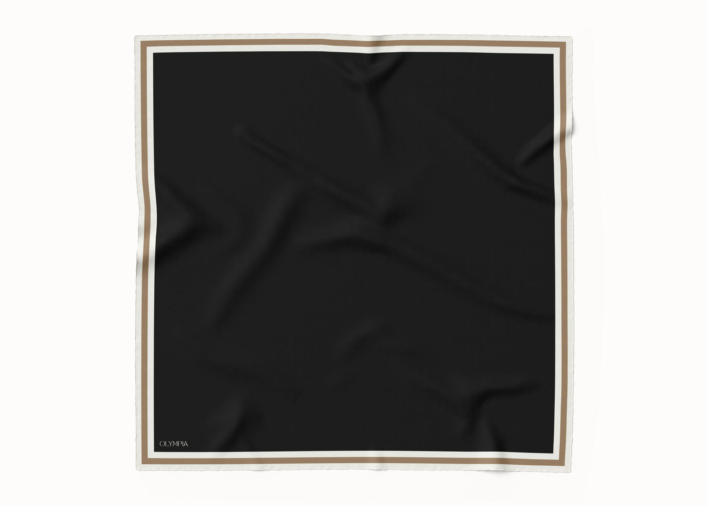 Grace Ebony/Dove/Tobacco Silk Scarf - 89x89cm