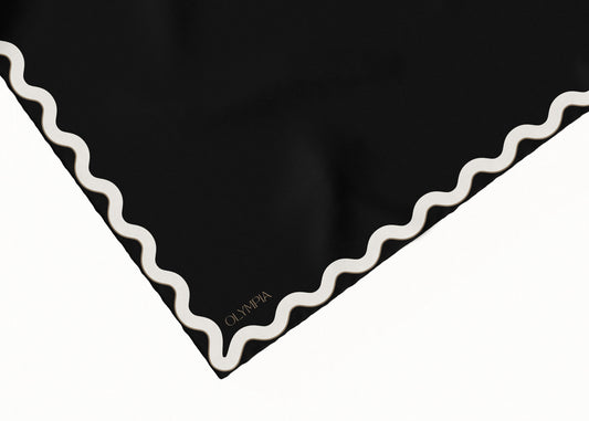 Sophie Ebony/Coconut Milk/Bronze Scarf - 89x89cm Silk Twill