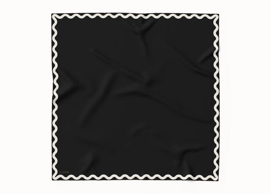Sophie Ebony/Coconut Milk/Bronze Scarf - 89x89cm Silk Twill - Imperfect