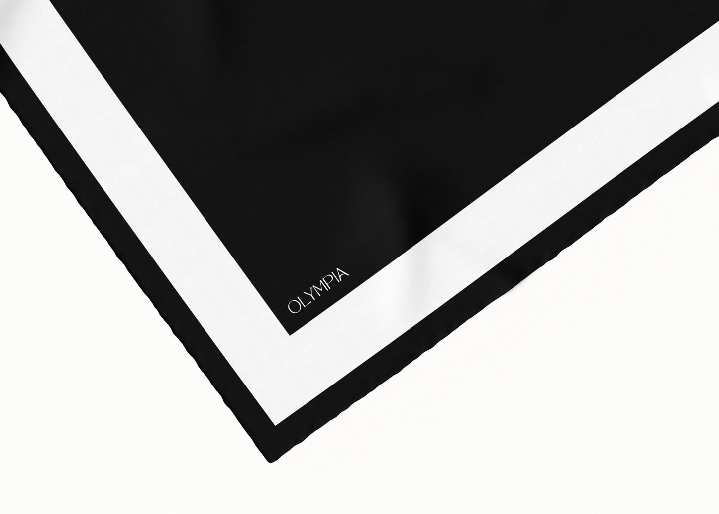 Imelda Ebony/Paper White Scarf - 89x89cm Silk Twill