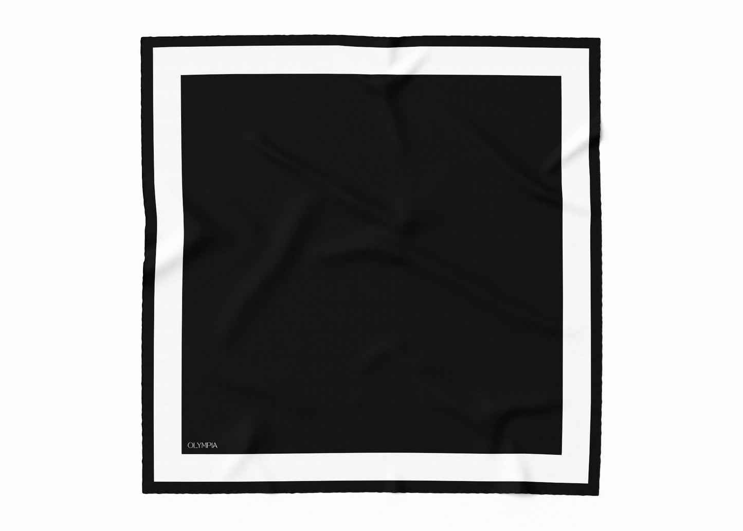Imelda Ebony/Paper White Scarf - 89x89cm Silk Twill