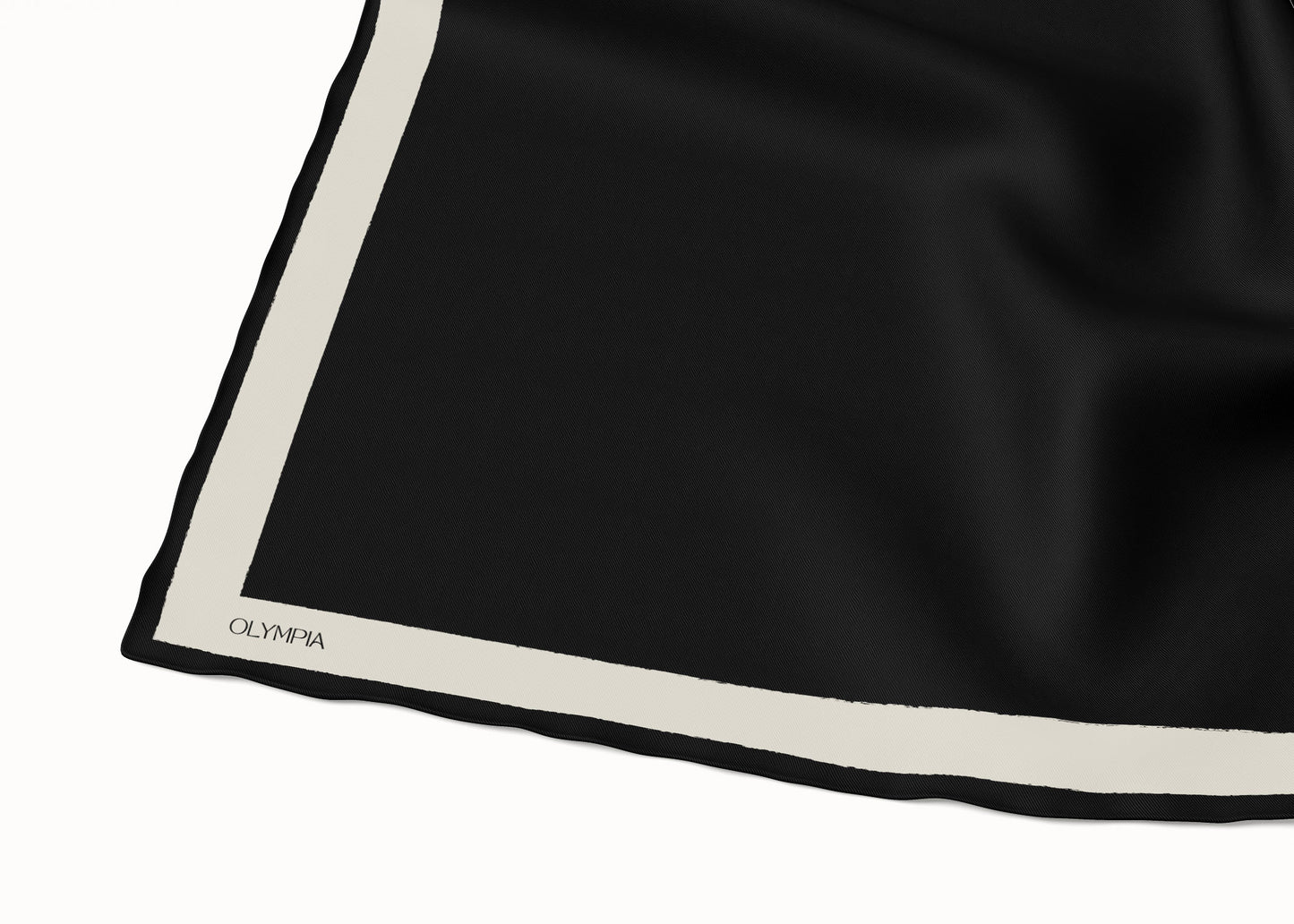 Pia Ebony/Bone Scarf - 89x89cm Silk Twill