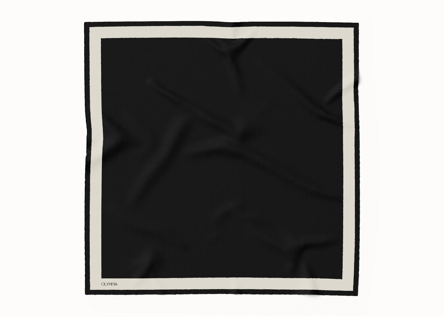 Pia Ebony/Bone Scarf - 89x89cm Silk Twill