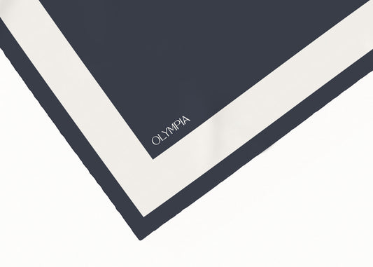 Imelda Galaxy/Coconut Milk White Silk Cotton Scarf - 64x64cm