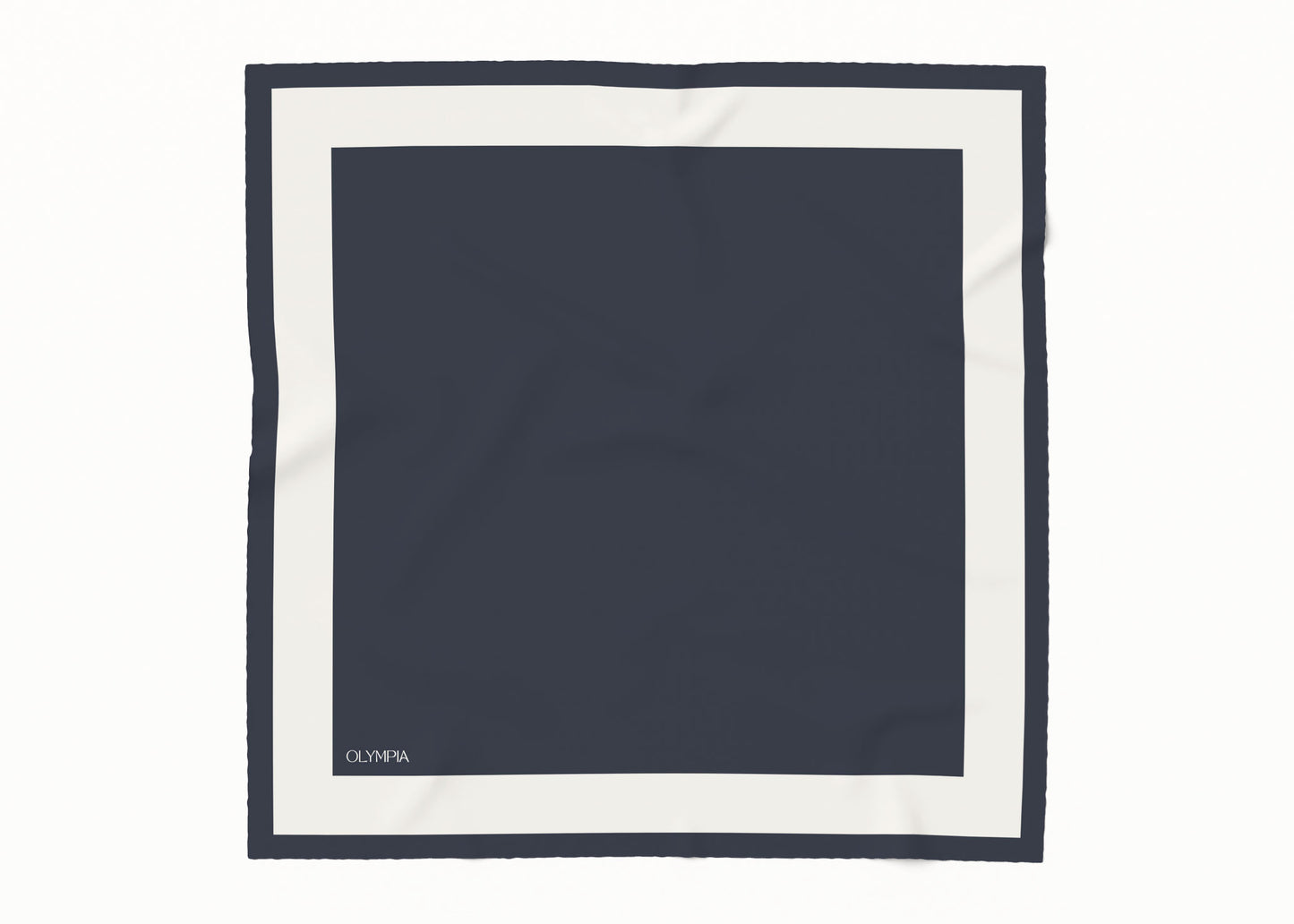 Imelda Galaxy/Coconut Milk White Silk Cotton Scarf - 64x64cm