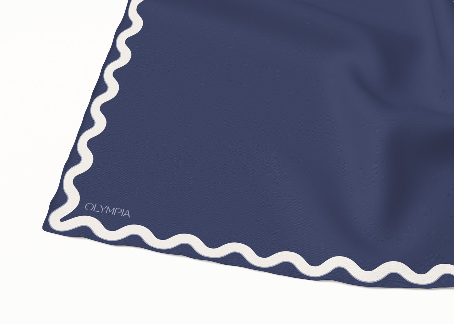 Sophie Ocean Ink Silk Cotton Scarf - 64x64cm