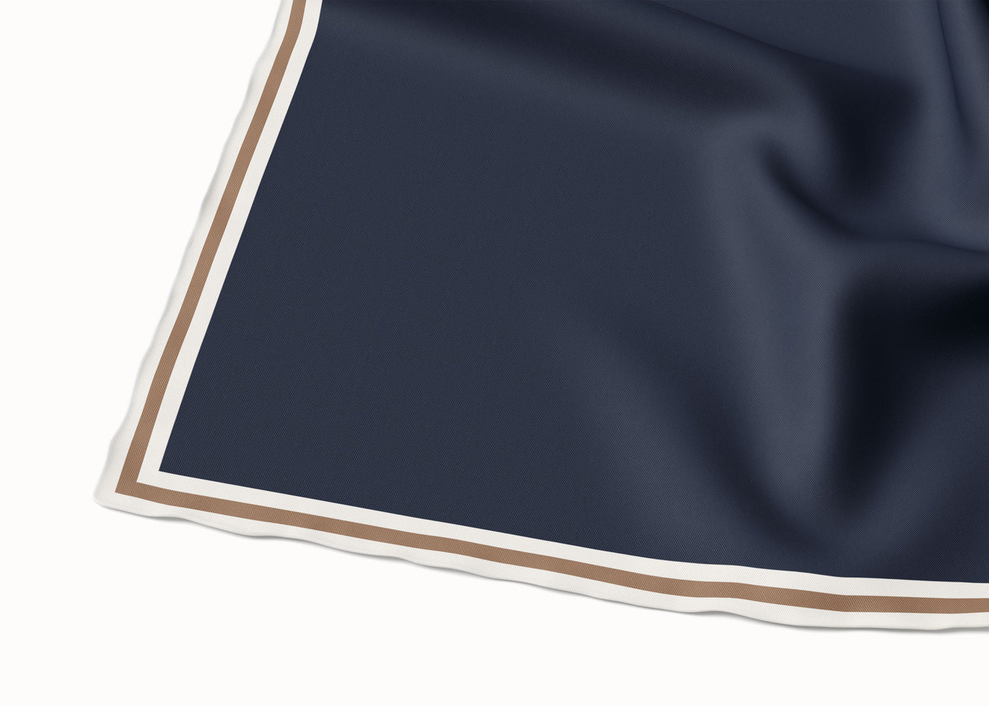 Grace Admiral/Antique White/Caramel Silk Scarf - 89x89cm