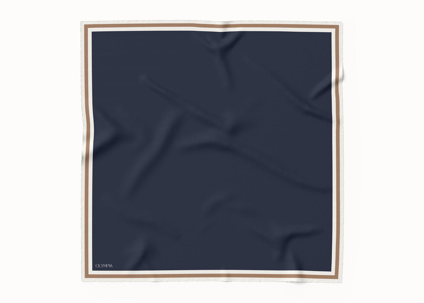 Grace Admiral/Antique White/Caramel Silk Scarf - 89x89cm